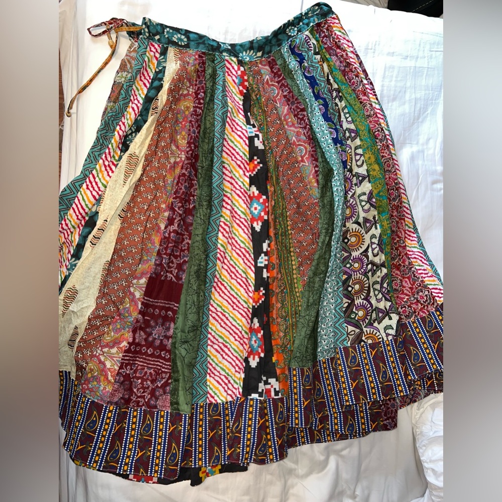 Colorful Patchwork Maxi Skirt